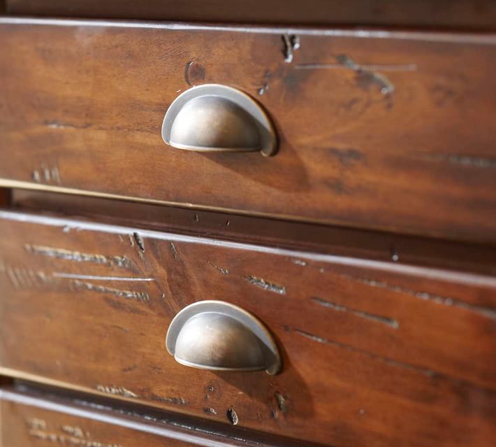 Printers Keyhole Desk with Drawers thumbnail 5