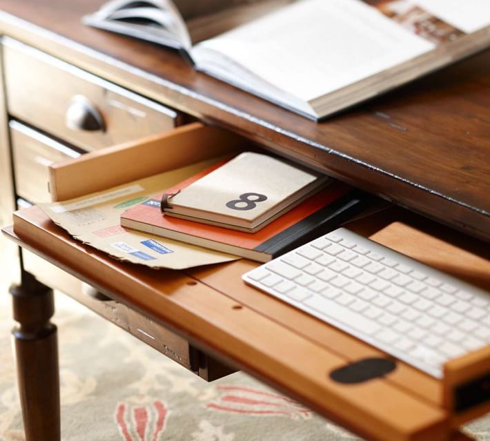 Printers Keyhole Desk with Drawers thumbnail 7