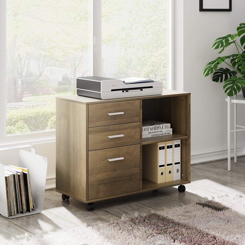 Newfields 3 Drawer Mobile Lateral Filing Cabinet thumbnail 2