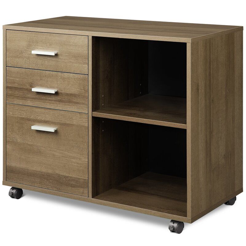 Newfields 3 Drawer Mobile Lateral Filing Cabinet thumbnail 3