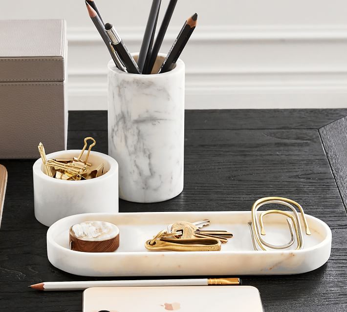 Marble Desk Accessory Pencil Cup thumbnail 2