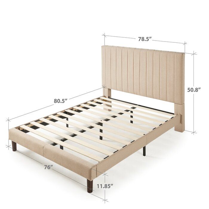 Debi Upholstered Platform Bed-King thumbnail 4
