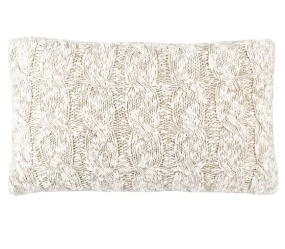 Clymer Chunky Knit Throw Pillow With Insert 20''x12'' thumbnail 3