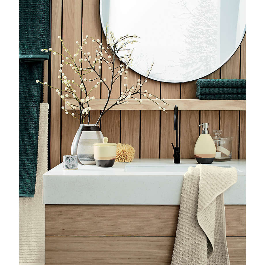 Edge Black Round Wall Mirror thumbnail 2
