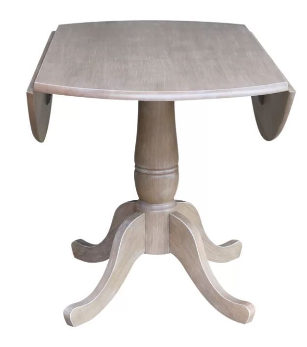 Sakamoto Drop Leaf Rubberwood Solid Wood Dining Table thumbnail 2