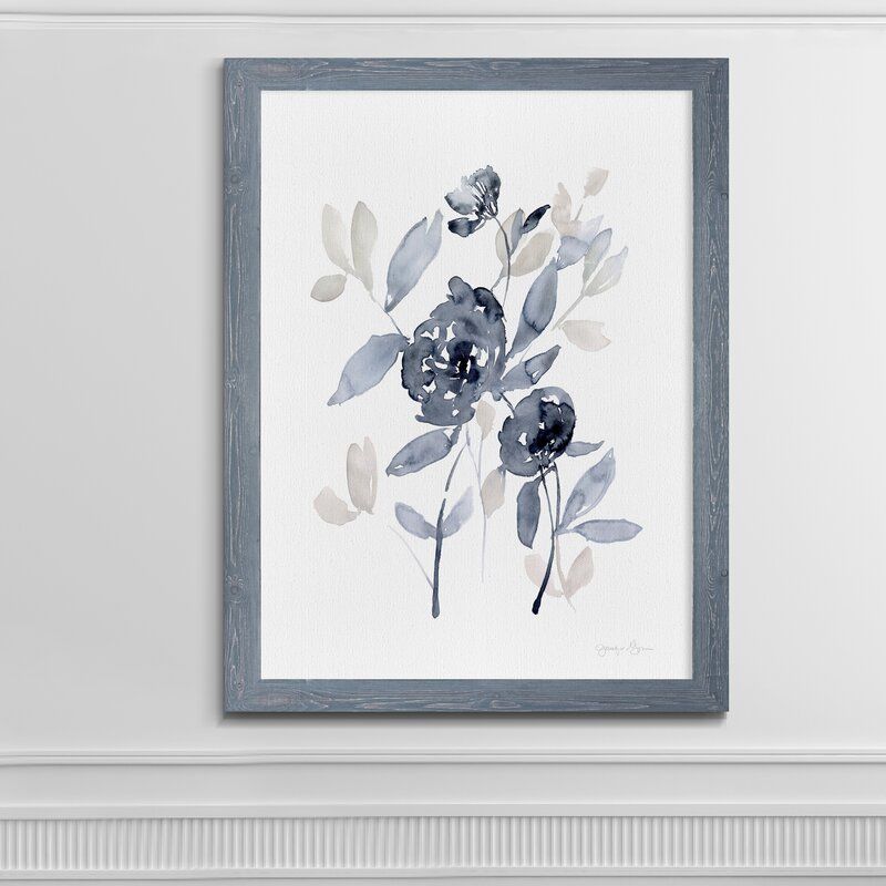 Peonies In Gray I Picture With Frame thumbnail 3