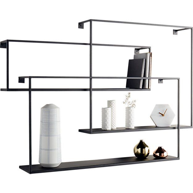 MATTE BLACK LARGE FLOATING SHELVES thumbnail 2