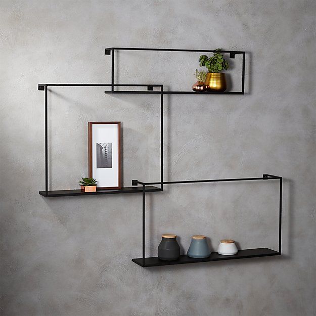 MATTE BLACK LARGE FLOATING SHELVES thumbnail 3