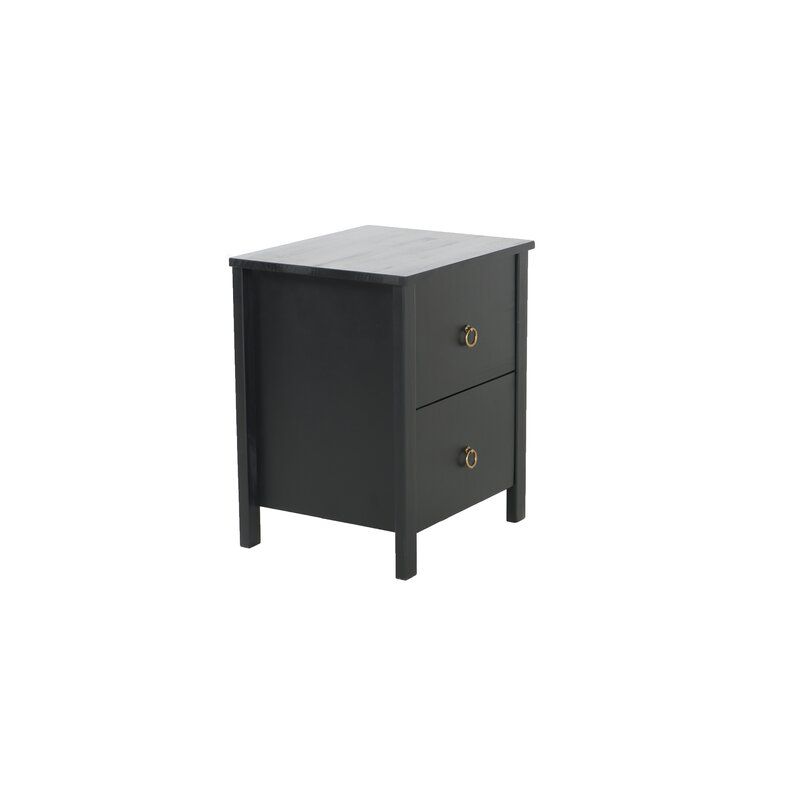 Carota 2 Drawer Solid Wood Nightstand thumbnail 4
