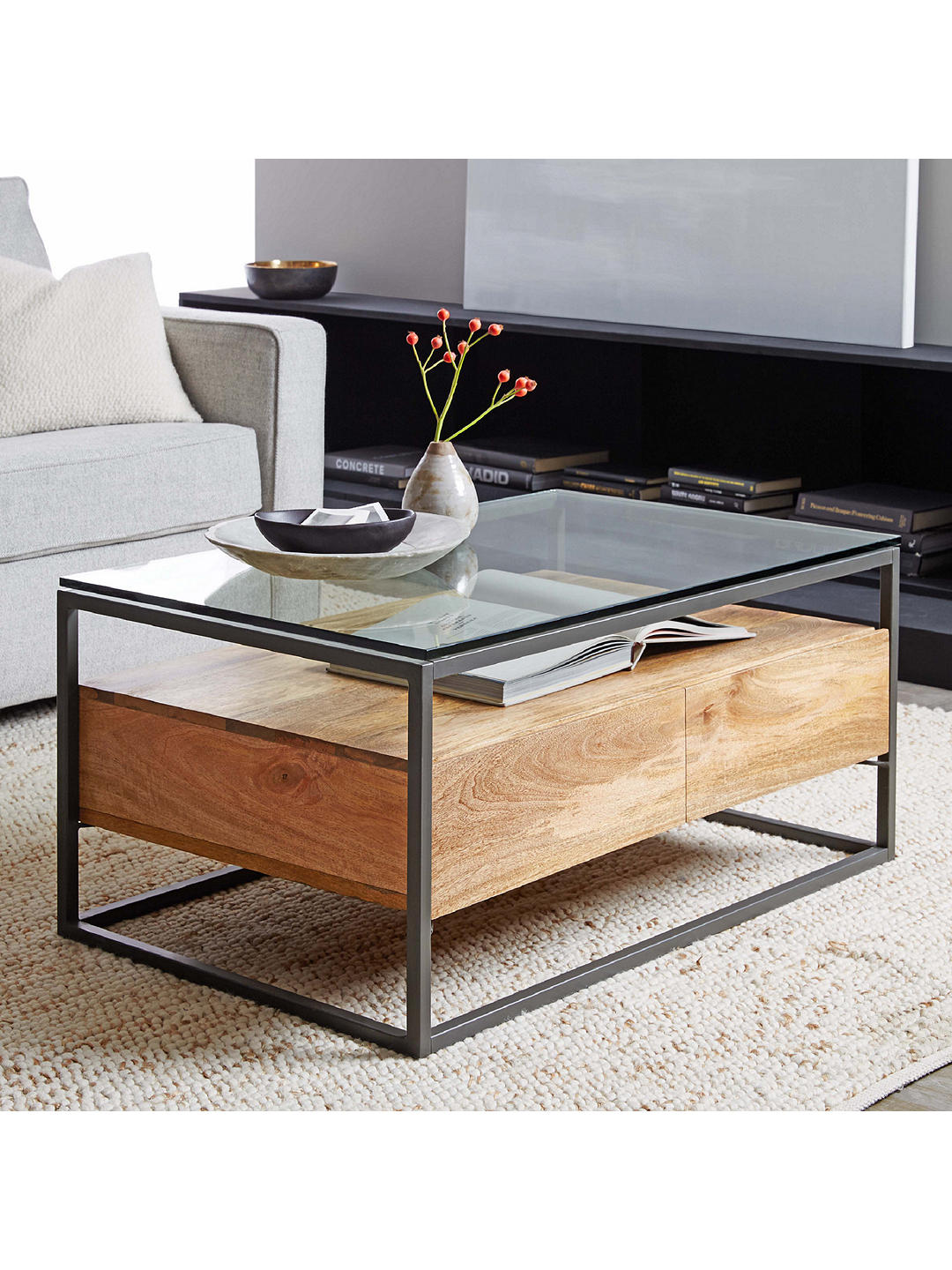 west elm Industrial Storage Box Frame Coffee Table thumbnail 3