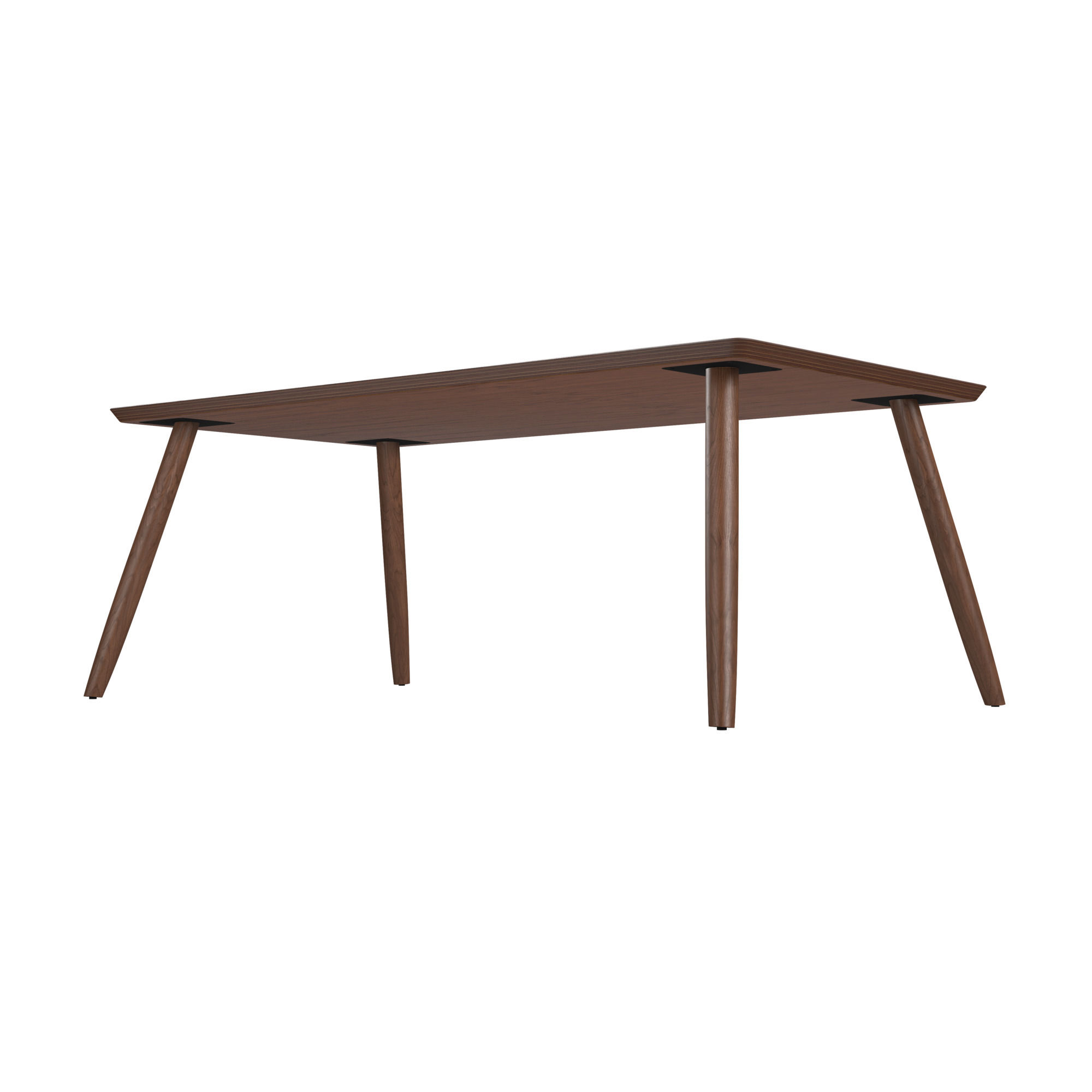 Espresso Rectangle Coffee Table in Muted Melange thumbnail 2