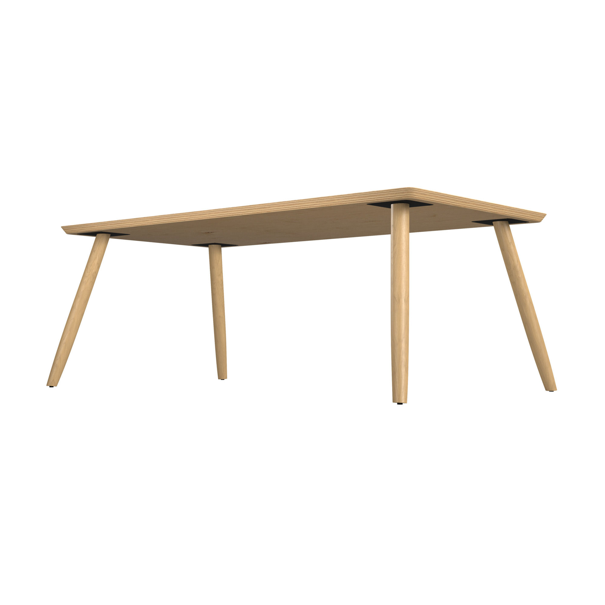Latte Rectangle Coffee Table in Black Marble thumbnail 2