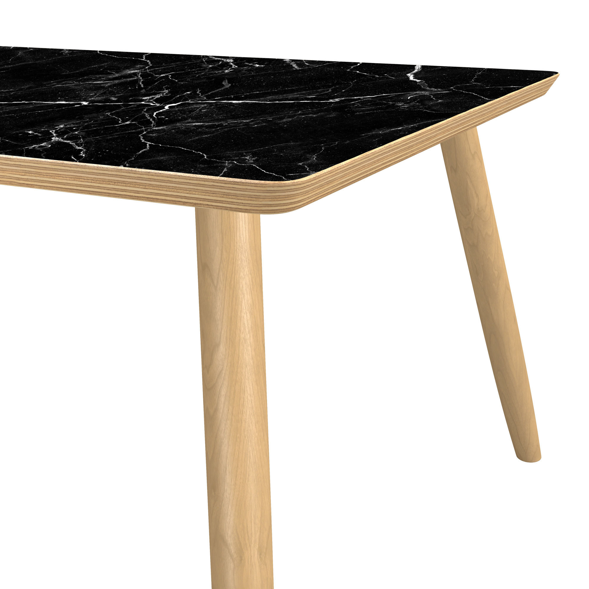Latte Rectangle Coffee Table in Black Marble thumbnail 4
