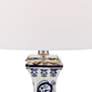 Iris Blue And White Porcelain With Crystal Table Lamp thumbnail 2