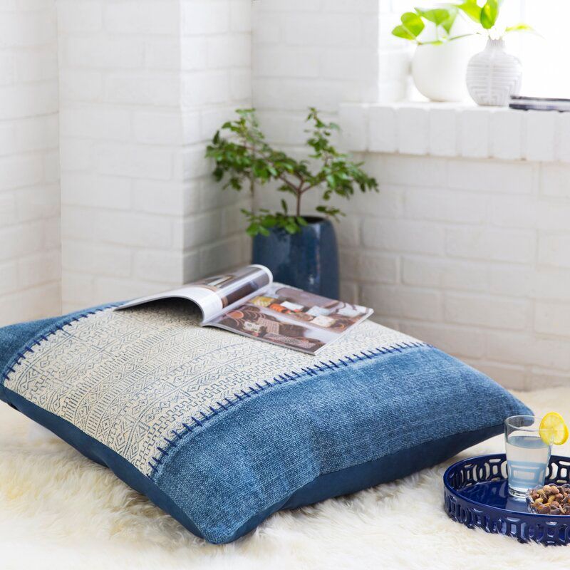 Friedman Cotton Indoor Geometric Square Throw Pillow With Insert thumbnail 2