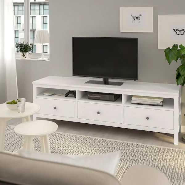 HEMNES TV unit white stain thumbnail 2