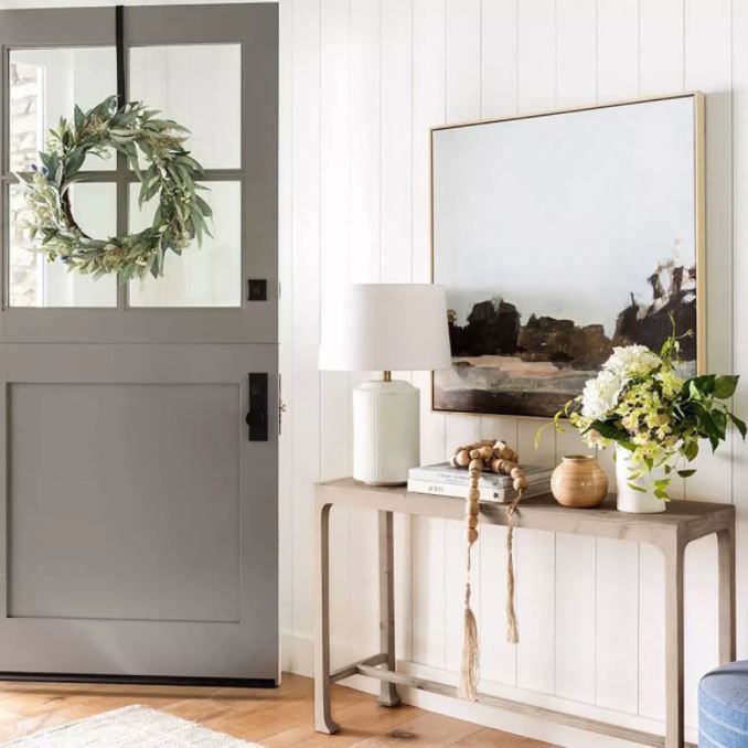 Belmont Shore Curved Foot Console Table Gray Wash  thumbnail 2