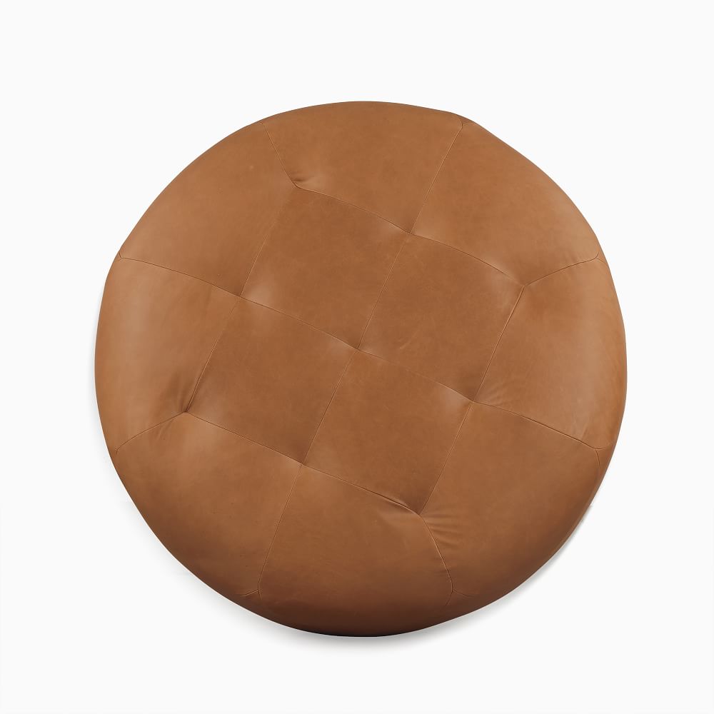 Brighton Large Ottoman Tan Charme Leather Concealed Support thumbnail 4