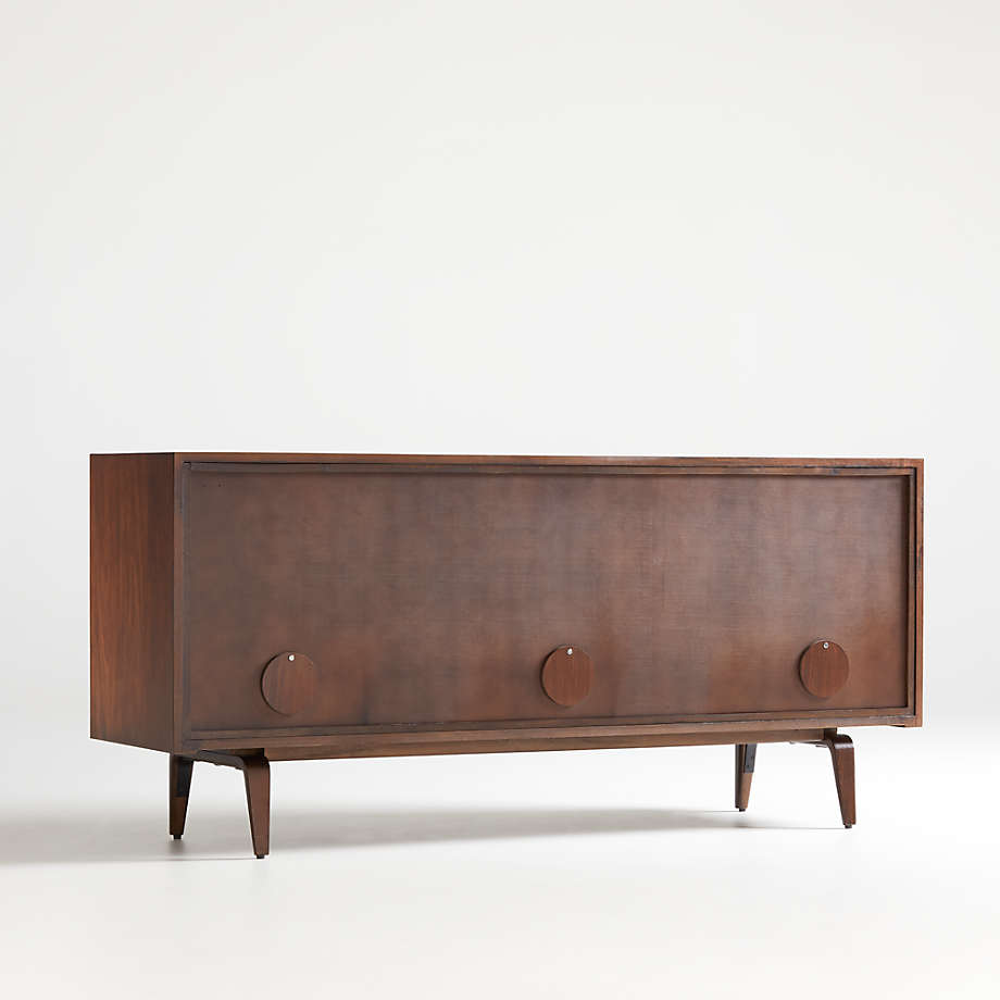 Brondby Walnut and Teal Door Credenza thumbnail 3