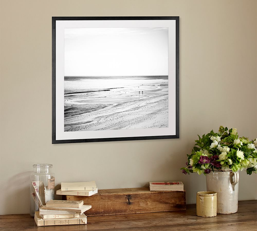 Black and White Bay Blues Framed Print With Frame thumbnail 2