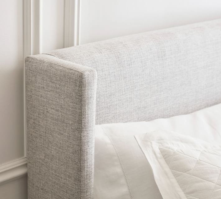 Jake Upholstered Platform Bed with Metal Legs-Queen thumbnail 5