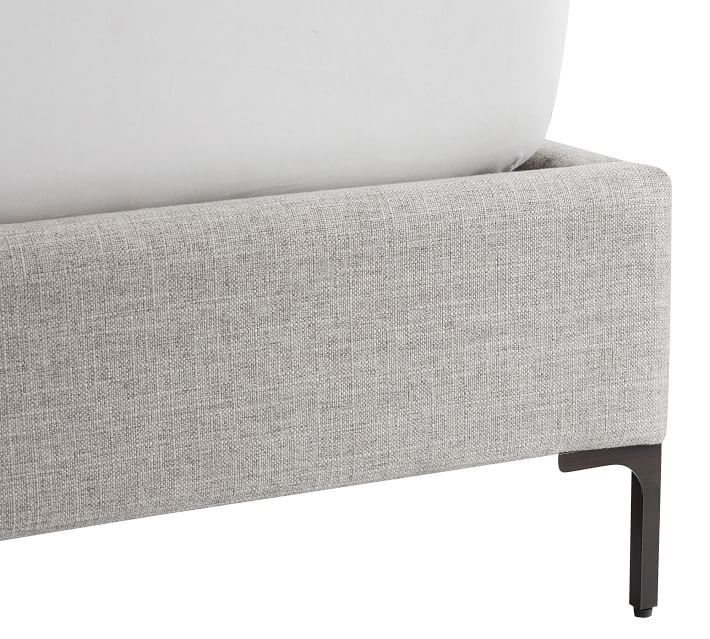 Jake Upholstered Platform Bed with Metal Legs-Queen thumbnail 6
