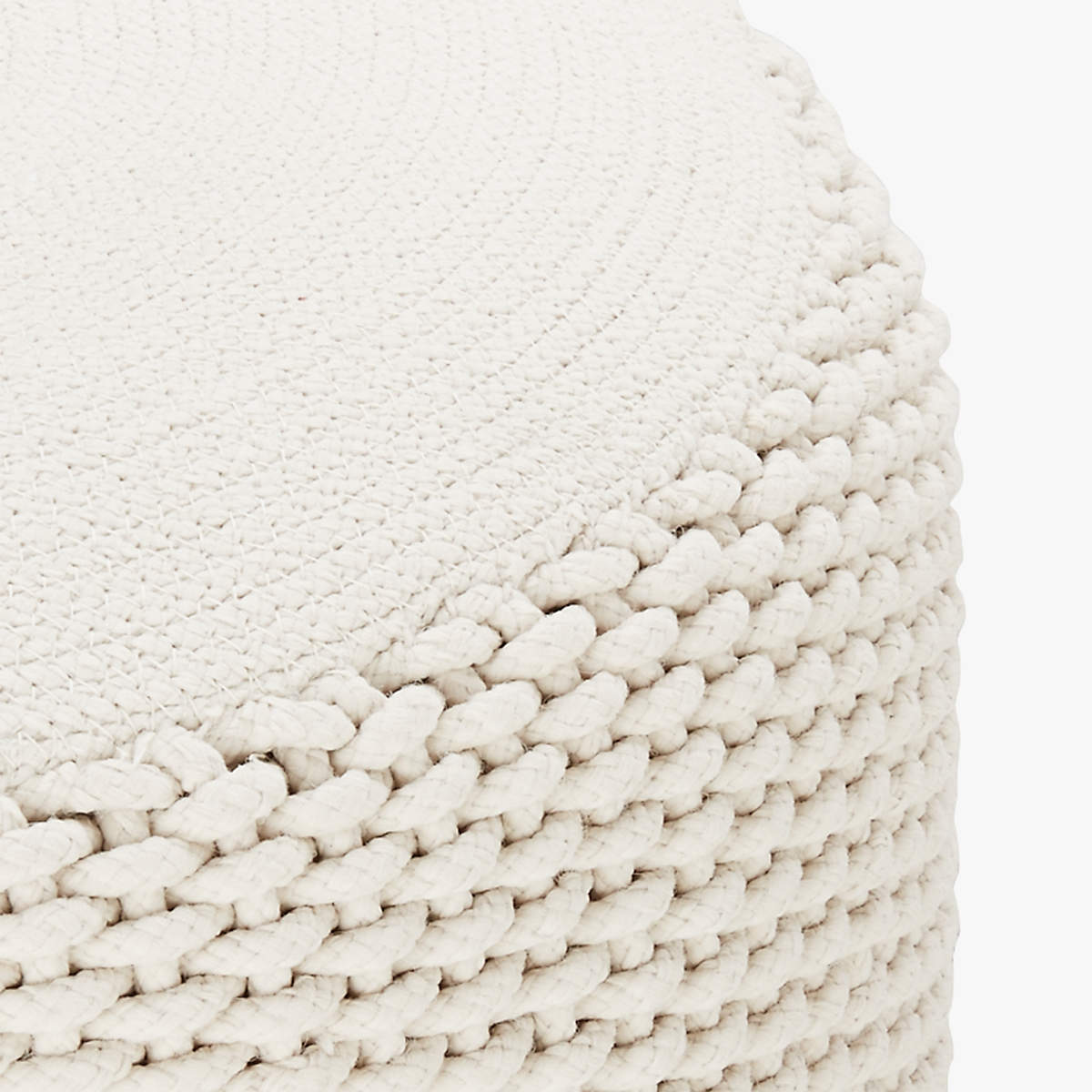 Criss Knit Natural Pouf thumbnail 2