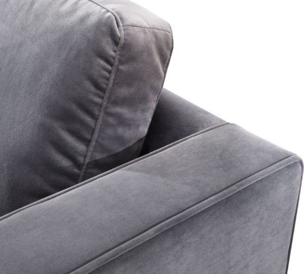Tilden Velvet Sectional LAF - Gray thumbnail 5