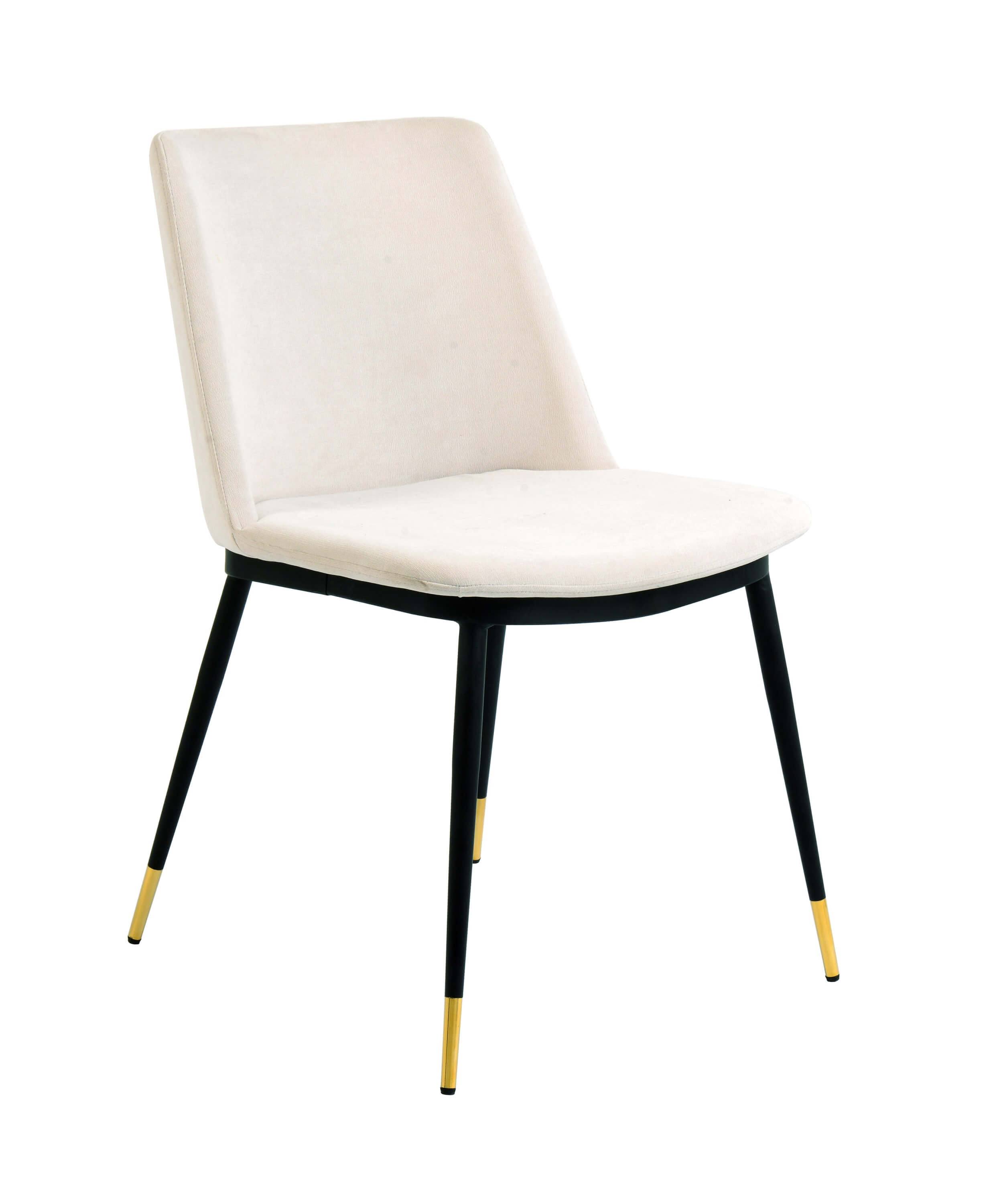 Luca Velvet Side Chair - Cream thumbnail 2