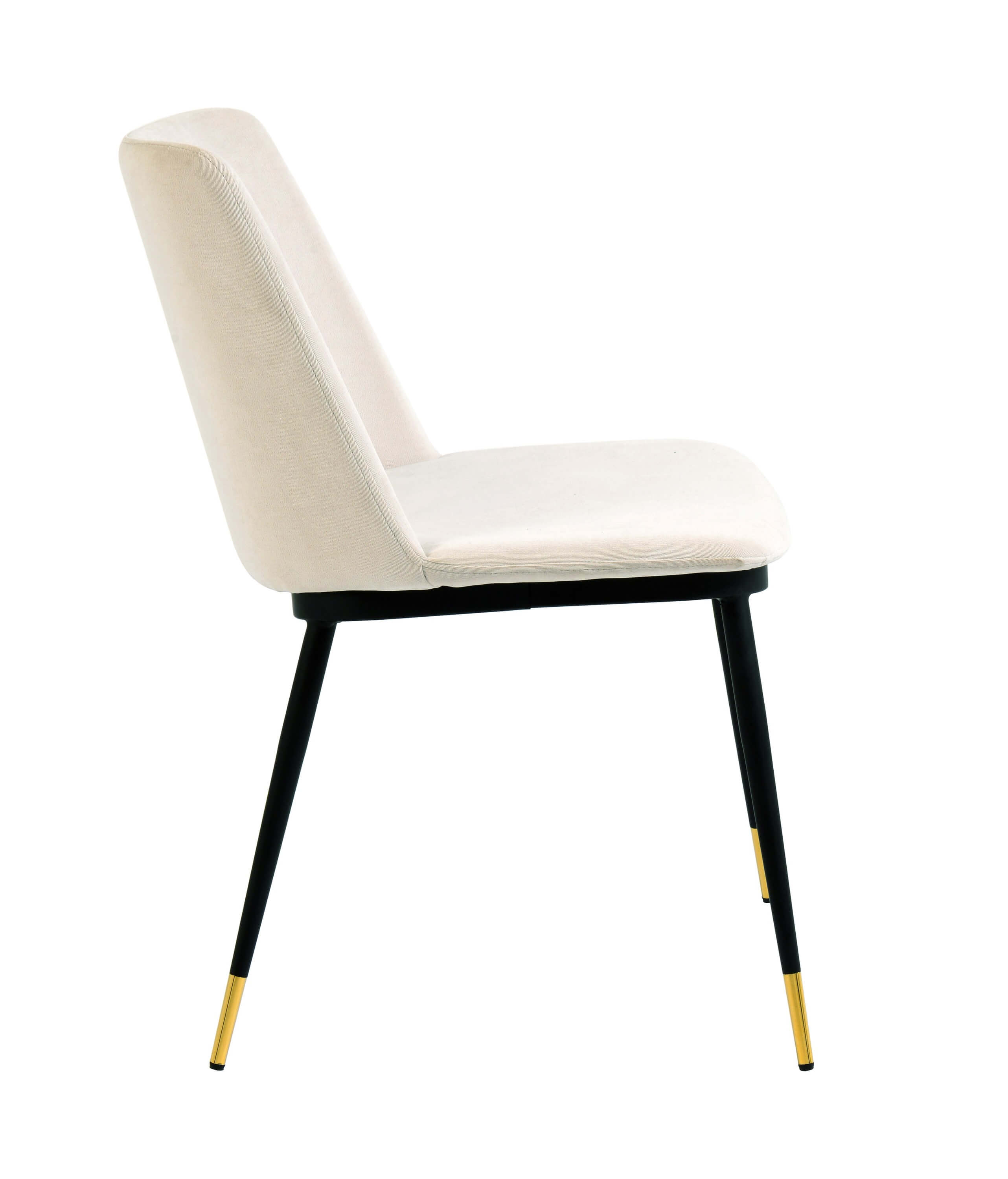 Luca Velvet Side Chair - Cream thumbnail 3