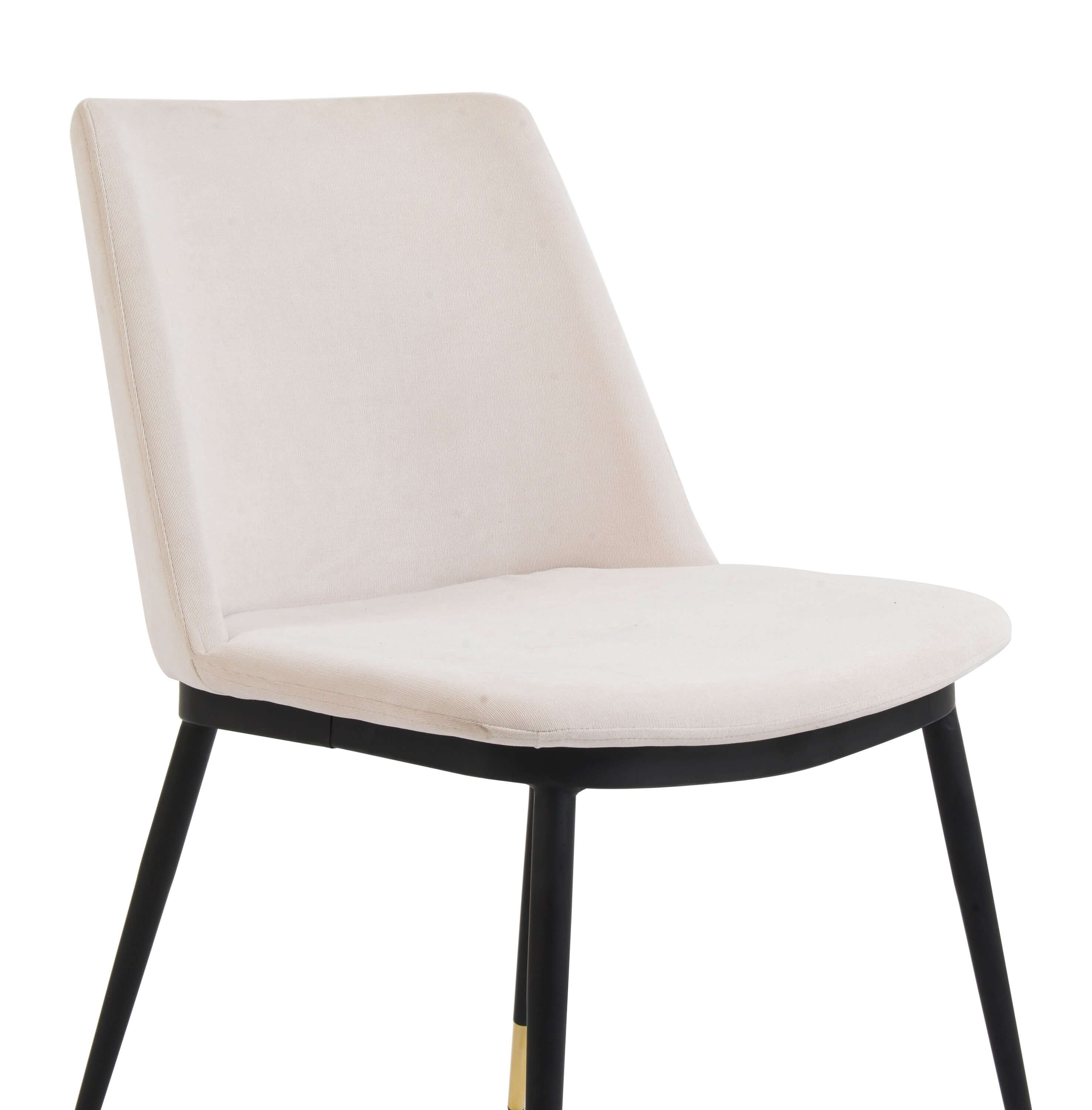 Luca Velvet Side Chair - Cream thumbnail 4
