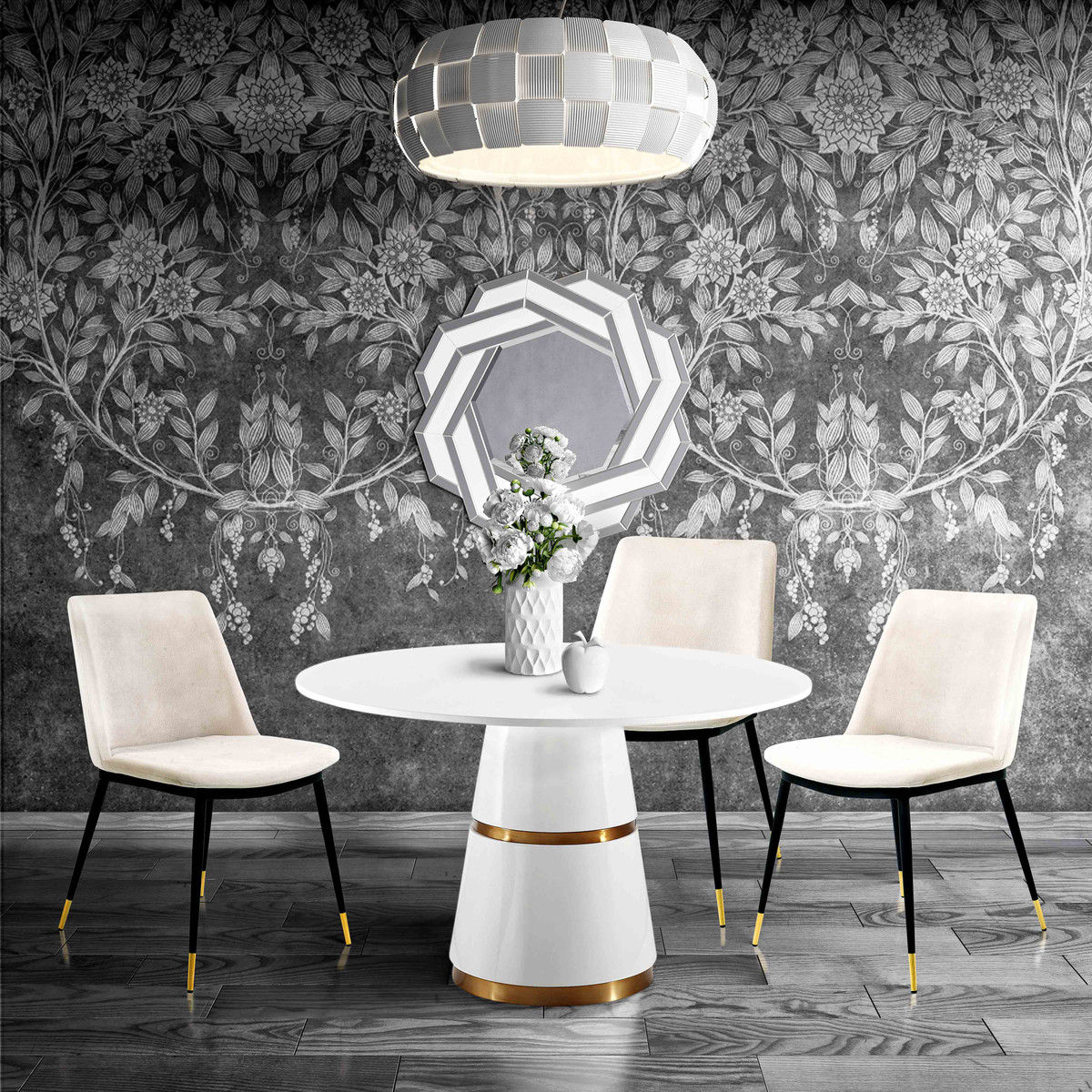 Luca Velvet Side Chair - Cream thumbnail 5