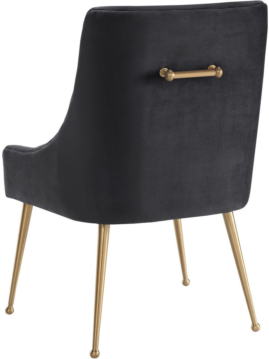 Tori Velvet Side Chair - Charcoal thumbnail 3
