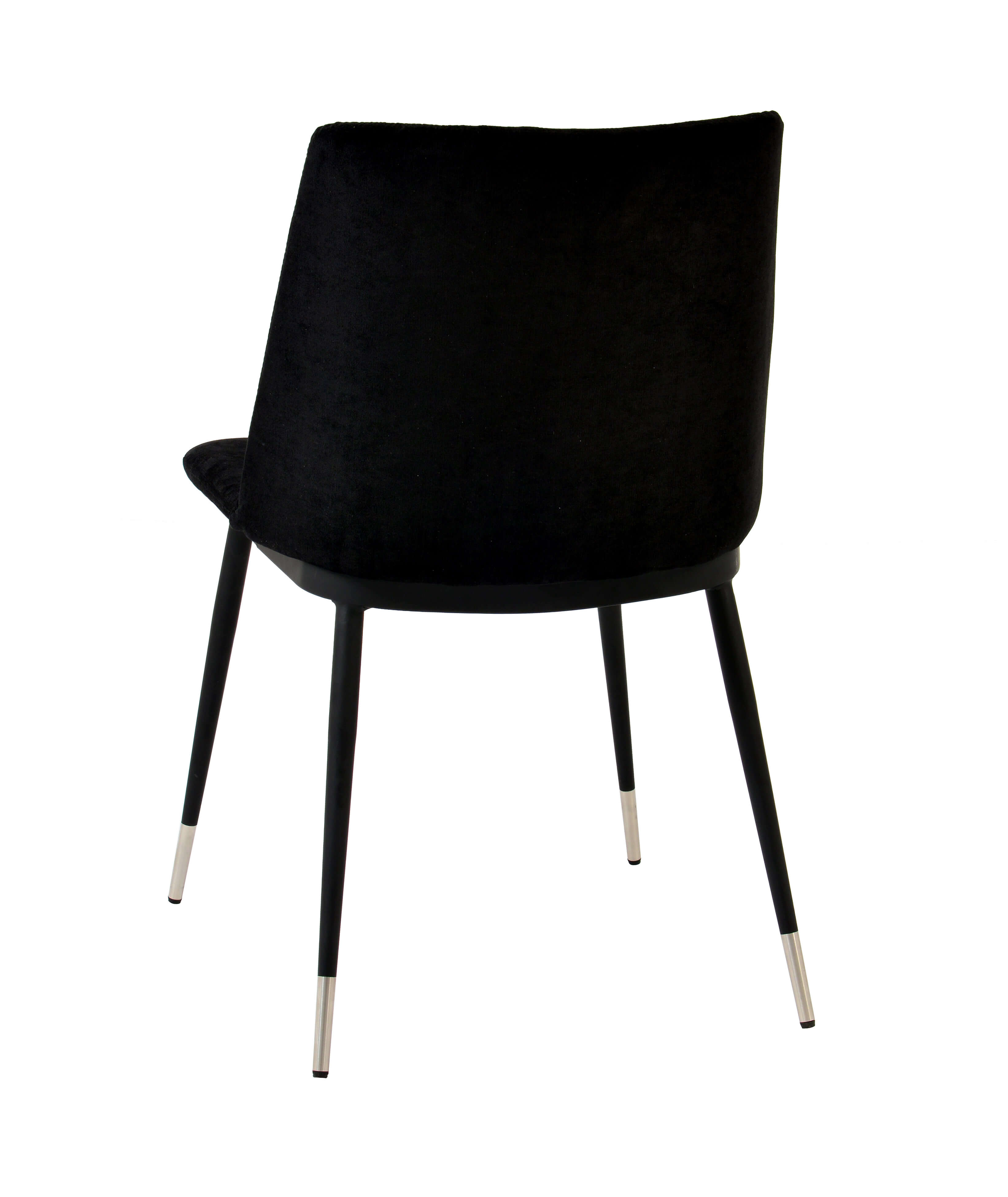 Luca Velvet Side Chair - Black thumbnail 4