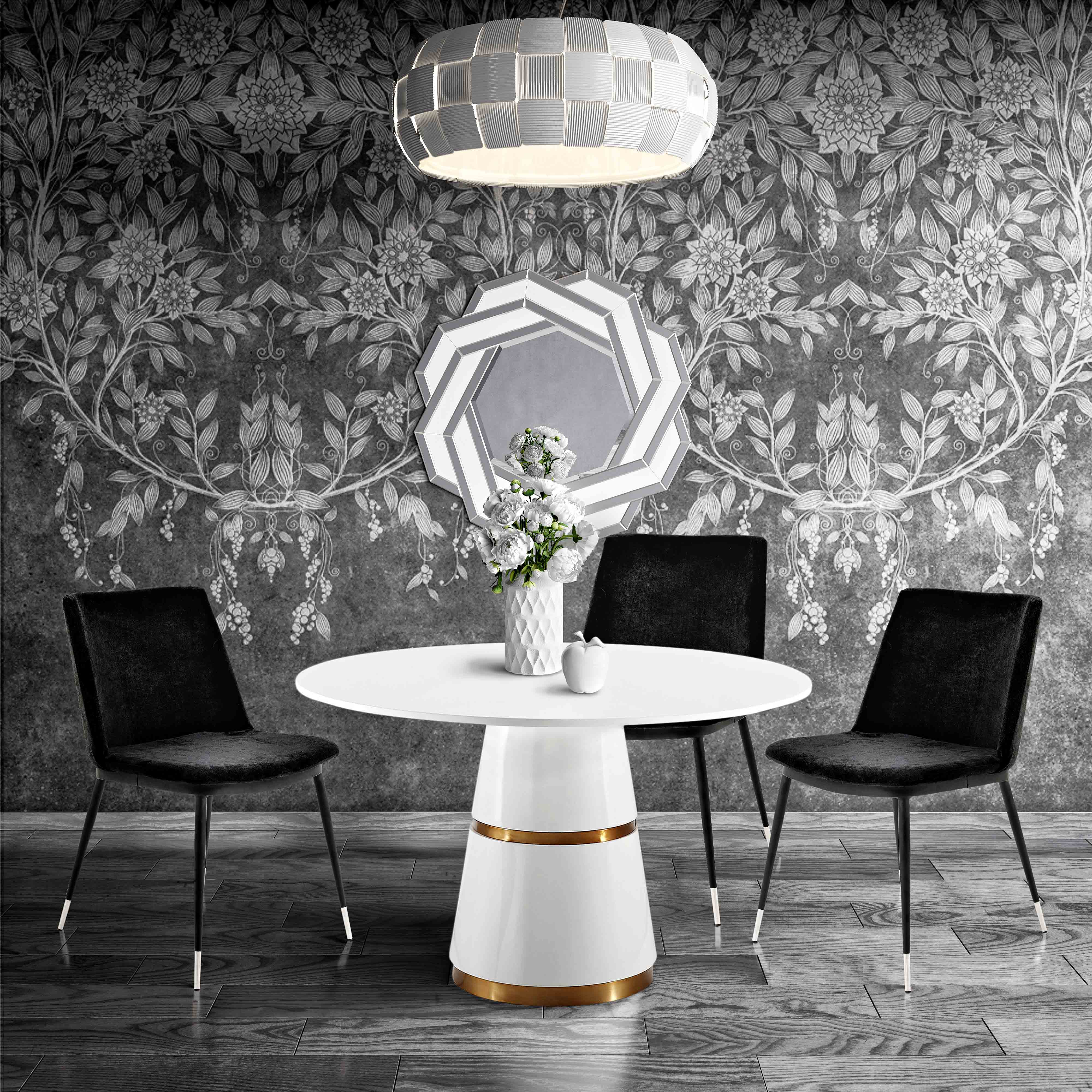 Luca Velvet Side Chair - Black thumbnail 6