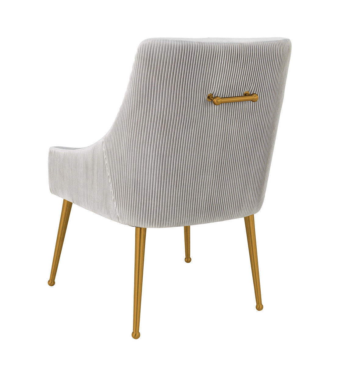 Tori Pleated Velvet Side Chair - Fog thumbnail 3