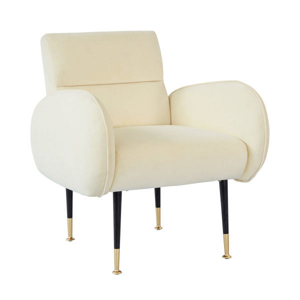 BABE CUSTARD VELVET CHAIR thumbnail 2