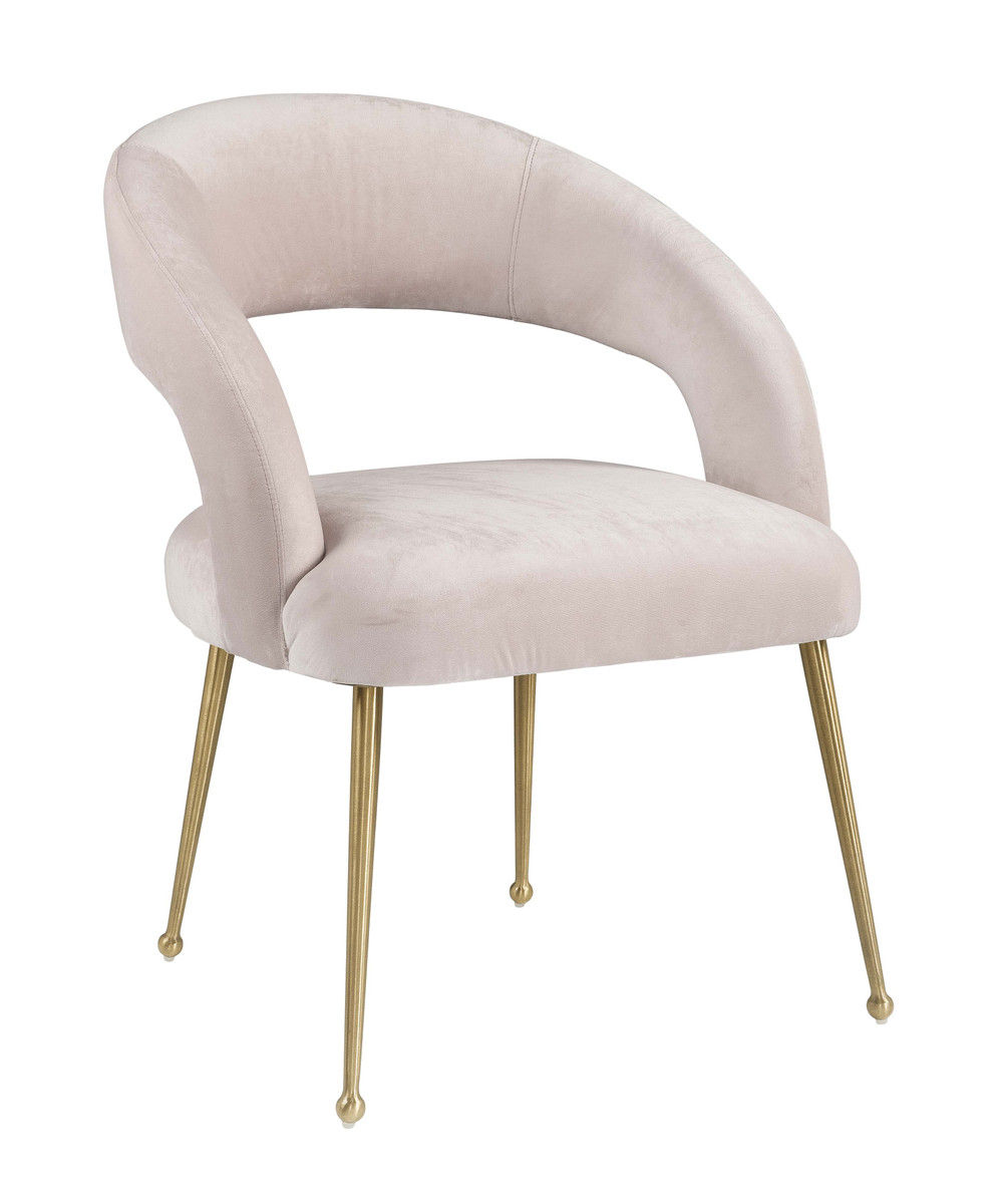 Rory Velvet Dining Chair - Blush thumbnail 2