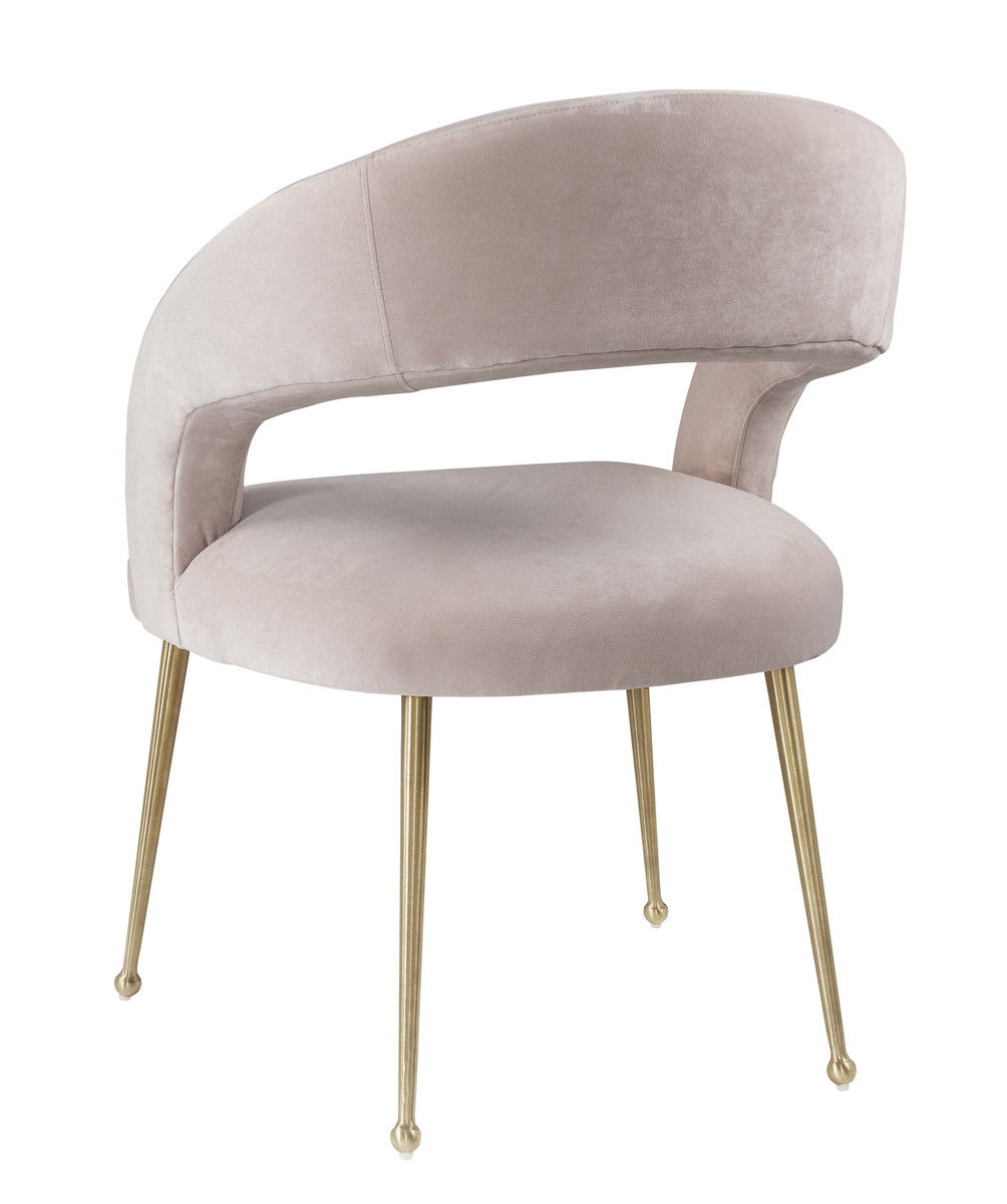 Rory Velvet Dining Chair - Blush thumbnail 3