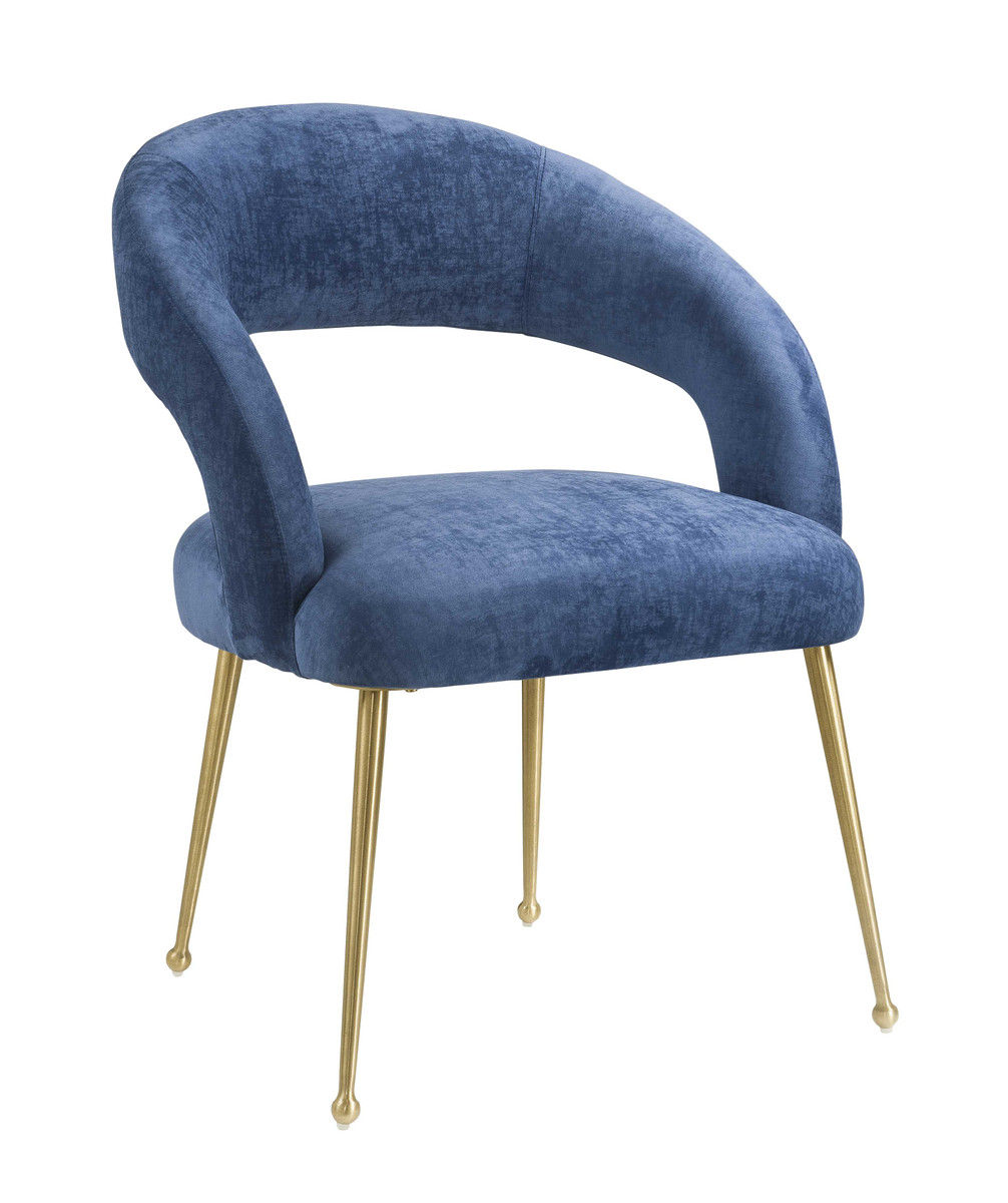 Rory Velvet Dining Chair - Navy thumbnail 2