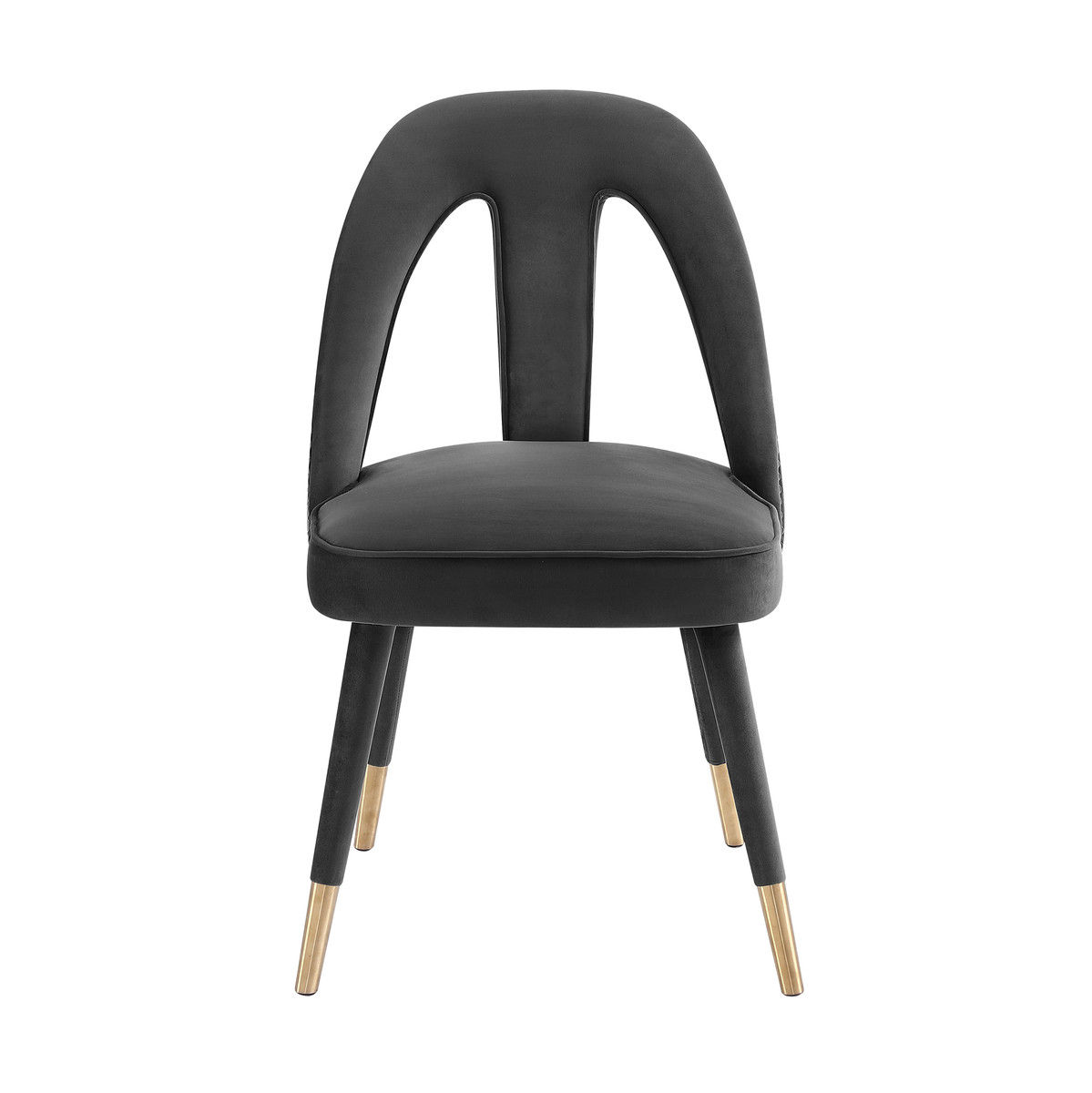 Petra Light Grey Velvet Side Chair thumbnail 2