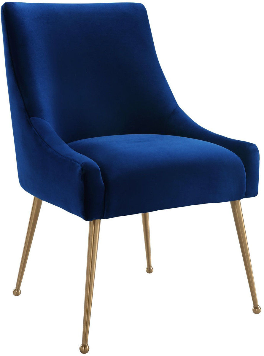 Tori Velvet Side Chair - Navy thumbnail 2