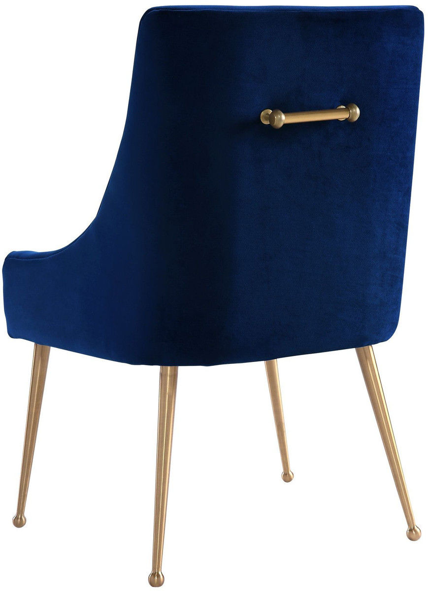 Tori Velvet Side Chair - Navy thumbnail 3