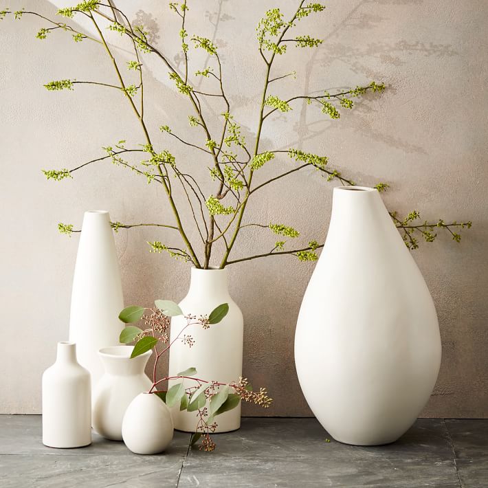Oversized Pure White Ceramic Vases thumbnail 2