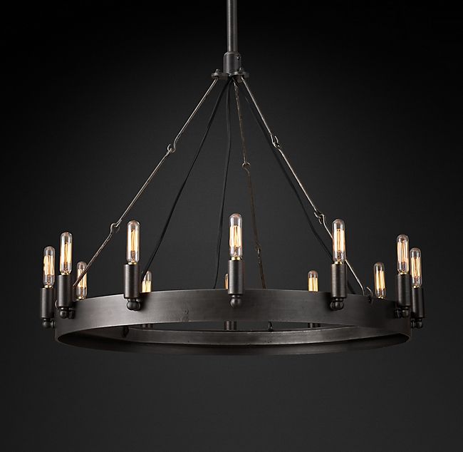 CAMINO VINTAGE FILAMENT ROUND CHANDELIER 26 Black thumbnail 2