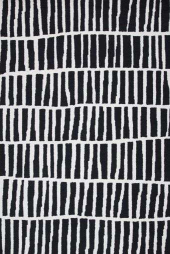 Black Irregular Parallel Bars Area Rug-5'x8' thumbnail 2