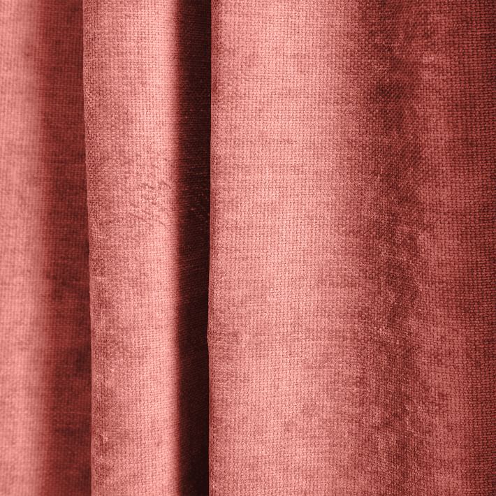 Worn Velvet Curtain Pink Grapefruit thumbnail 2