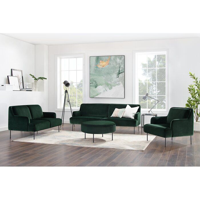 Halford Velvet 81.5 Square Arm Sofa thumbnail 3