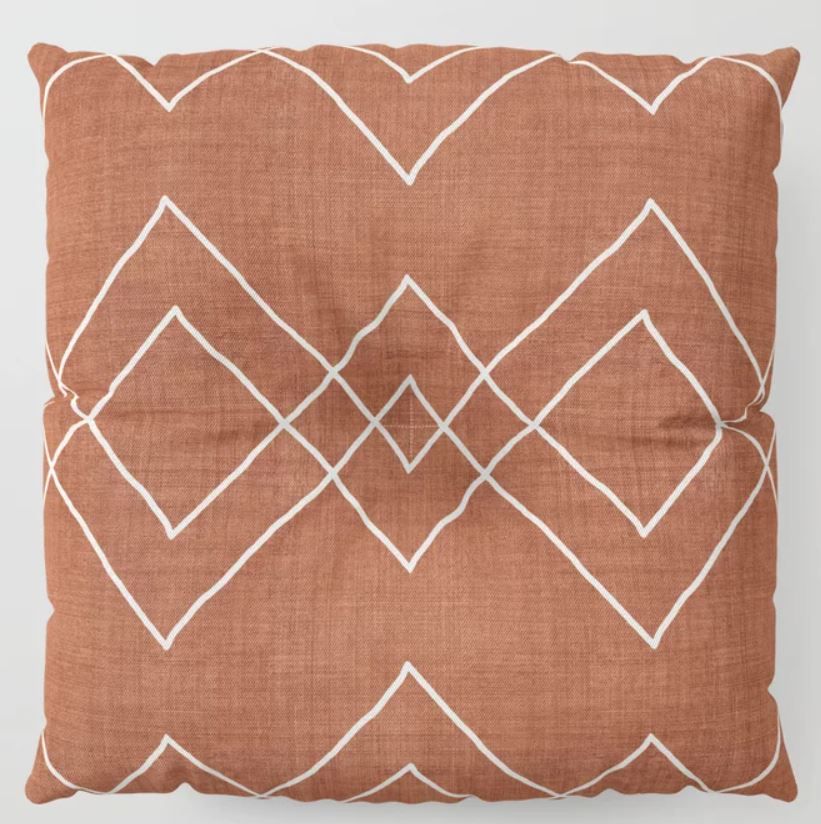 Nudo in Rust Floor Pillow With Insert-26"x8" thumbnail 2