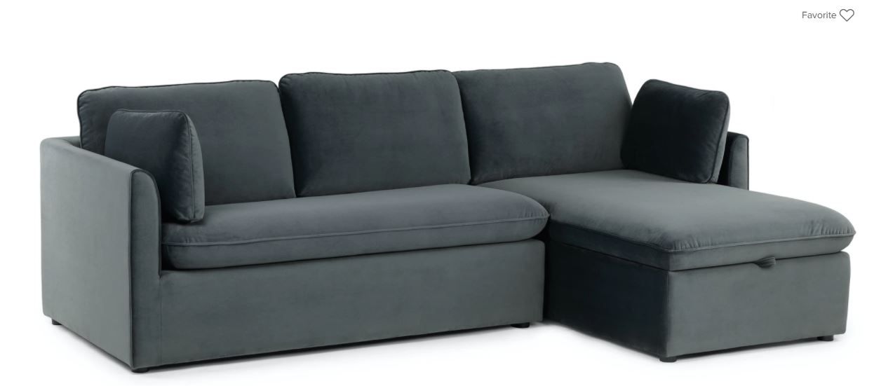 Oneira Deep Sea Blue Right Sofa Bed thumbnail 2